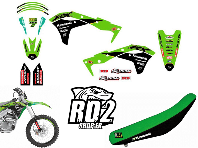 pack - kit deco- - graphics - decal - autocollant  - kxf 250 - kawasaki -2017 - 2018 - 2019 - 2020- 