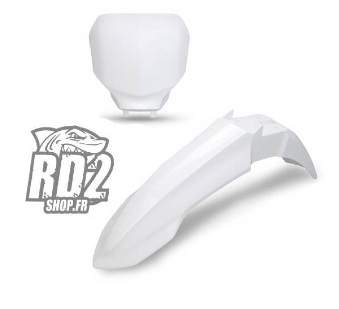 plaque avant - gb avant - yzf - 250 - 450 - 2023 - 2024 - 2025 - blanc -