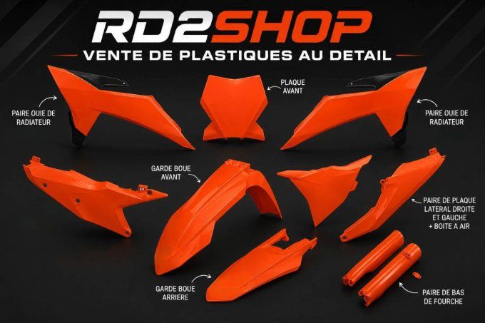 plastique - ouie - radiateur - garde boue - avant - arriere - plaque - ktm - sx - sxf - 2027 - 2026 