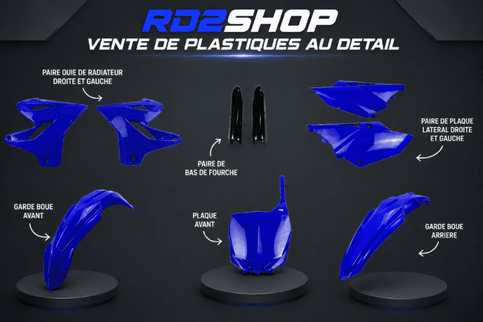plastiques - garde boue - avant - arriere - ouie radiateur - lateral - yamaha - yz - 2021 - 2020 - 2