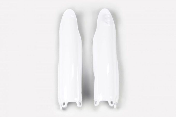 protections de fourche ufo blanc , protections de fouche yamaha yz,yzf , protections de fourche 125 