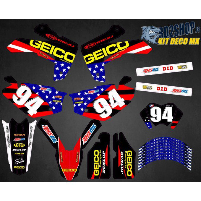 Kit Déco Perso 50 à boites DERBI / SHERCO / MBK / RIEJU