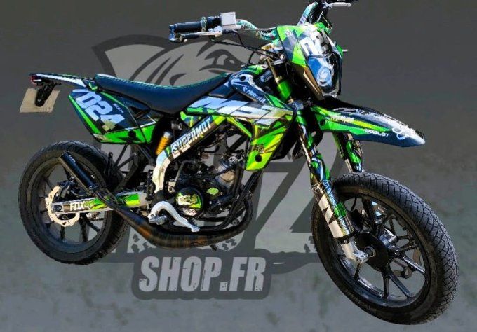 rieju - mrt - full holo - full chrome - vert - mrt pro - kit deco - autocollants -