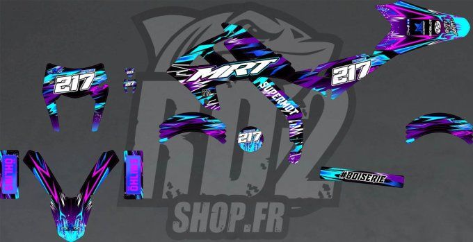 Rieju - MRT - Pro 2022 - 2024 - 2025 - 2026 - 2027 - kit deco - rose - bleu - violet -