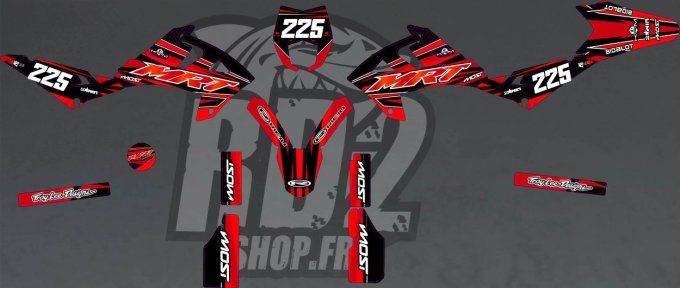 Rieju MRT - pro - red - rouge - kit deco - stickers - black -