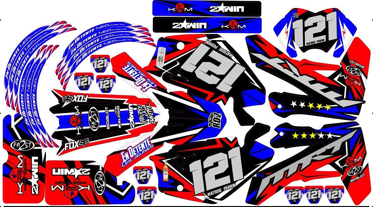 Kit Déco Perso 50 à boites / RIEJU / GILERA / DERBI / SHERCO -