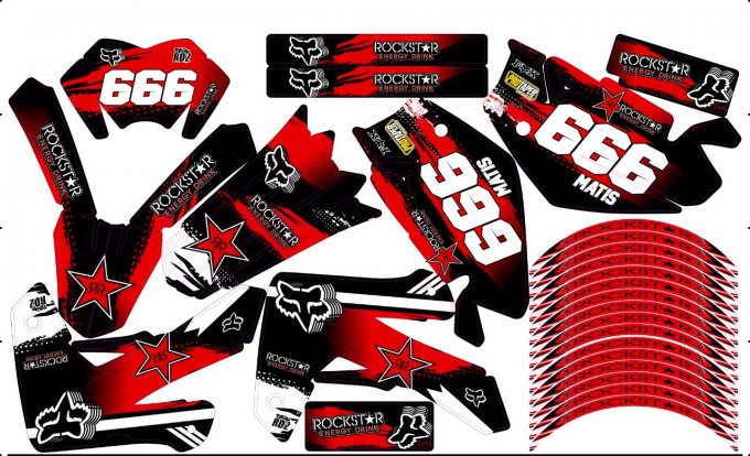 Kit Déco Perso 50 à boites DERBI / SHERCO / GILERA / RIEJU mrt pro