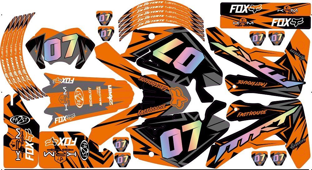 Kit Déco Perso 50 à boites DERBI / SHERCO / GILERA / RIEJU  - 