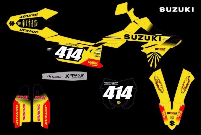 RM-Z450 2018 -2023  RM-Z250 - 2019 - 2020 - 2021 - 2022 - kit deco - perso - personnalisable -