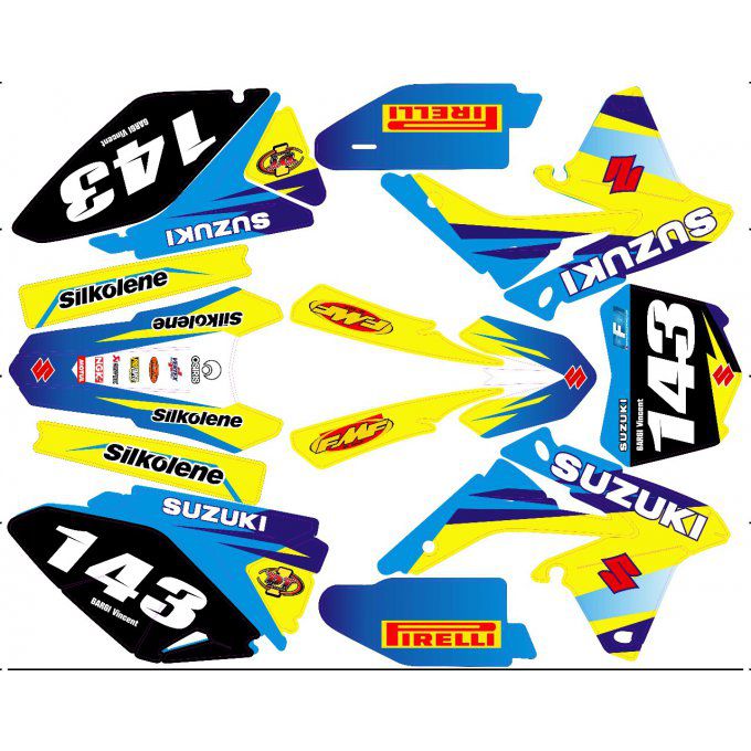 Kit déco Semi-perso SUZUKI RMZ 250 ( 2010 - 17)