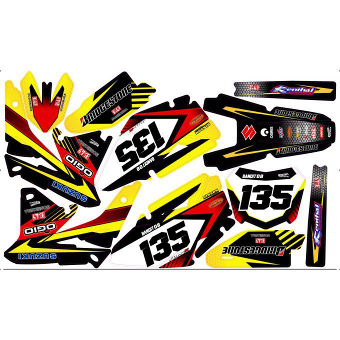 Kit déco Semi-perso SUZUKI RMZ 450  ( 2008 - 2024 )