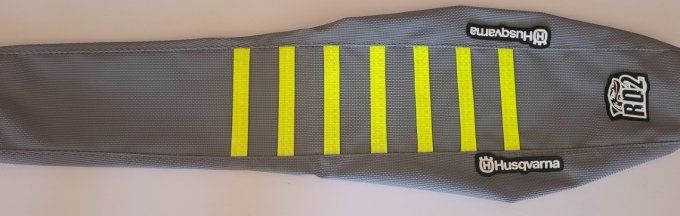 seat cover , housse de selle , husqvarna , hva , jaune fluo , gris , neon , rd2 , 2023 , 2024 , 2025