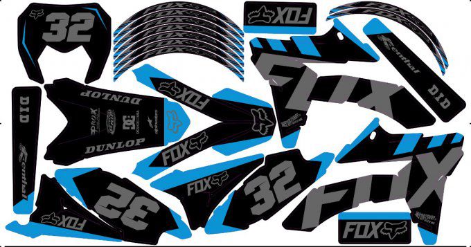 Kit Déco Perso 50 à boites DERBI / SHERCO / GILERA / MRT FOX