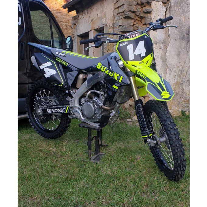 Kit déco FLUO + MAT Semi-perso SUZUKI RMZ 250 ( 2007 à 2024 )