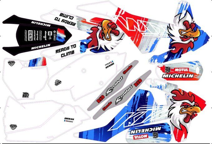 Sx 125 -150 - Sx-F 250 -350 -450 2016-2018 - 2017 - team france - kit deco - graphics