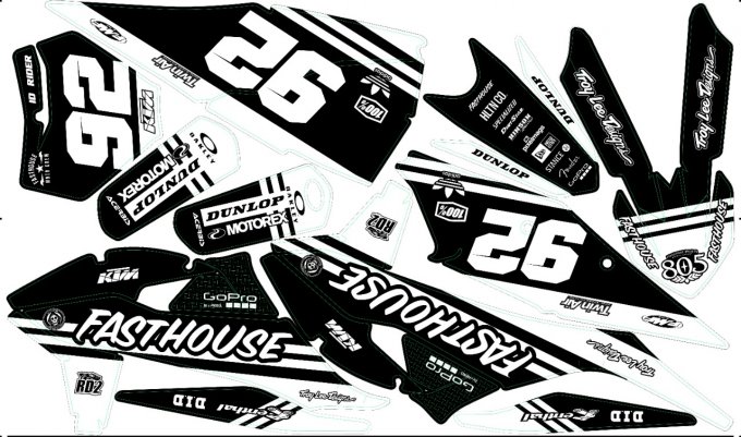 kit , deco , semi , perso , ktm , sx , 85 , 65 , 50 , fasthouse , rd2shop , blanc , noir