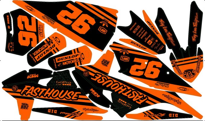 kit , deco , semi , perso , ktm , sx , 85 , 65 , 50 , fasthouse , rd2shop , orange , noir