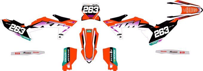 Sx-SxF 2023 - 2024 - 2025-2026-2027-125 - 250 - 300 - 350 - 450 - kit - deco -graphics - rd2shop - o