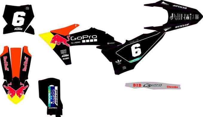 Sx-SxF 2023 GP Black - kit deco gopro sxf 2023 - kit deco redbull sxf ktm 2024 - kit deco redbull sx