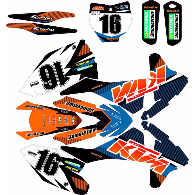 Kit déco Perso KTM SX / SXF / EXC ( 2011 à 2017 )