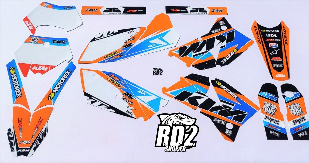 Kit déco Complet RD2 KTM EXC EXCF SX SXF ( 05 à 07 )  