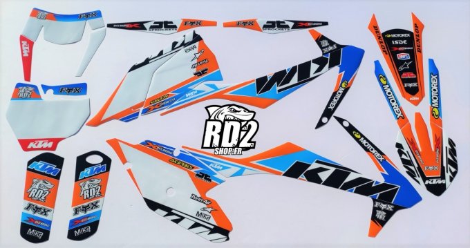 Kit déco RD2 KTM SX / SXF ( 2016 à 2018) EXC ( 17 à 19 )  