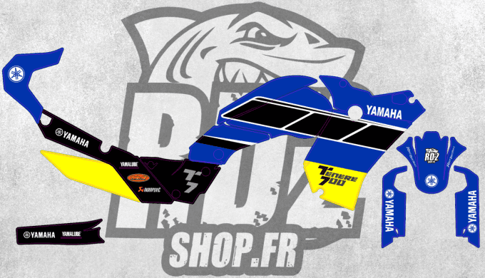 Tenere - T7 - tenere - yamaha - kit deco -graphics - world raid - autocollants -