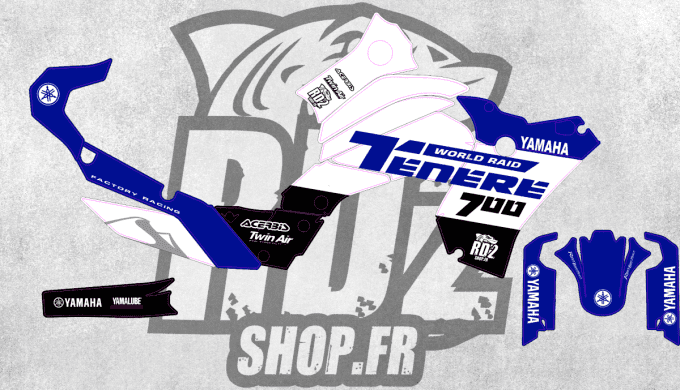 Tenere T7 - tenere - yamaha - kit deco -graphics - world raid - stickers -