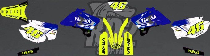 WRF 250 - 450- 2005 - 2006 - yzf - yamaha - rossi - jaune fluo - kit deco -
