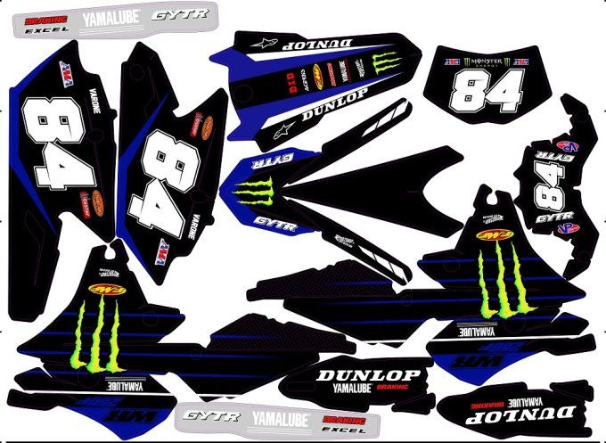 WRF 250 - wrf 450 -  2015-2016 - 2017 - 2018 - kit deco - monster - rd2shop