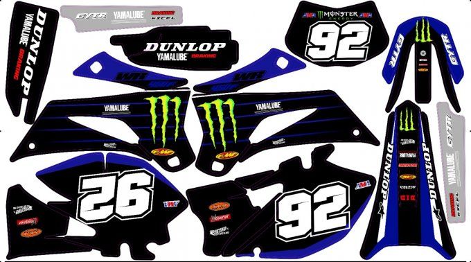 kit deco - autocollants - graphics - wrf - yamaha - 250 - 450 - monster - rd2shop