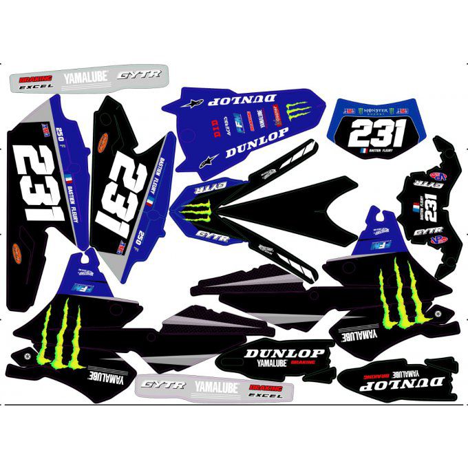 Kit déco Semi-Perso Yamaha WRF 250/450 ( 05 à 20)