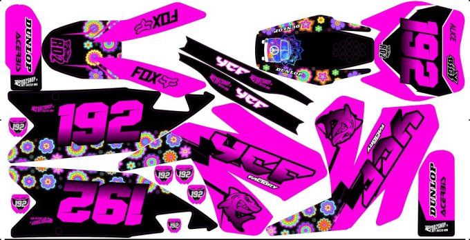 YCF BIGY  kit deco chrome - YCF BIGY stickers monster - YCF BIGY graphics holographic -