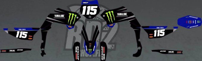 YCF - pit bike - kit deco - stickers - monster - noir - sp3 - bigy - start - pilot -