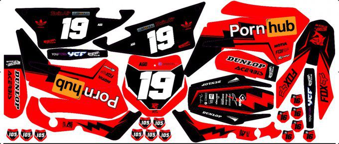 Kit Déco - graphics - Semi Perso -  YCF  - BIGY / PILOT / SP FACTORY ( 2016 à 2021 - 2026 )