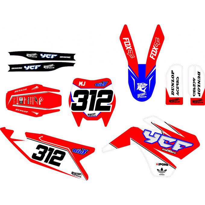 Kit Déco Semi-Perso YCF BIGY / PILOT / SP FACTORY ( 2016 à 2020 ) 