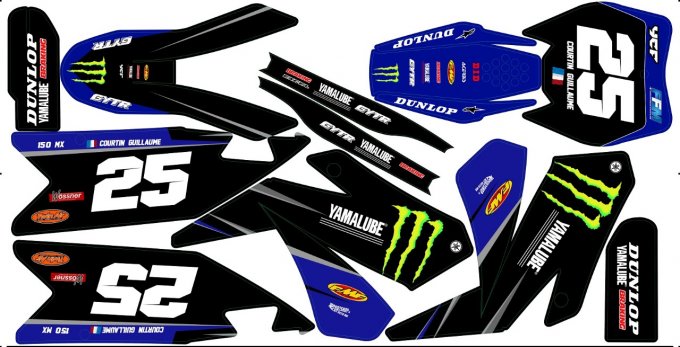 Kit Déco - graphics - Semi-Perso Monster -  YCF - BIGY / PILOT / SP FACTORY ( 2016 - 2017 - 2018 - 2