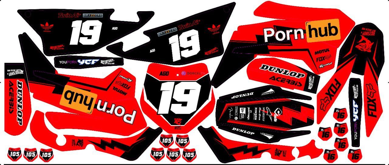 Kit Déco Semi Perso YCF BIGY / PILOT / SP FACTORY ( 2016 à 2022 ) 