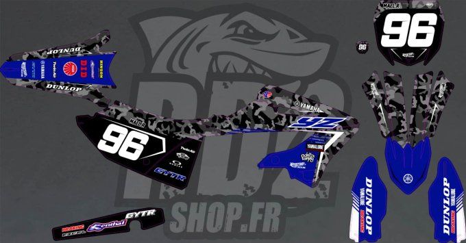 YZ - 125-250 - 2022 - 2023 - 2024 - 2025 - 2026 - kit deco- camouflage - perso- militaire -