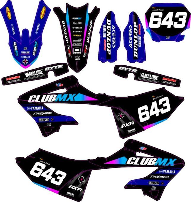 YZ - 125-250 2022 - 2023 - 2024 - CLUB MX - KIT DECO - GRAPHICS - STICKERS