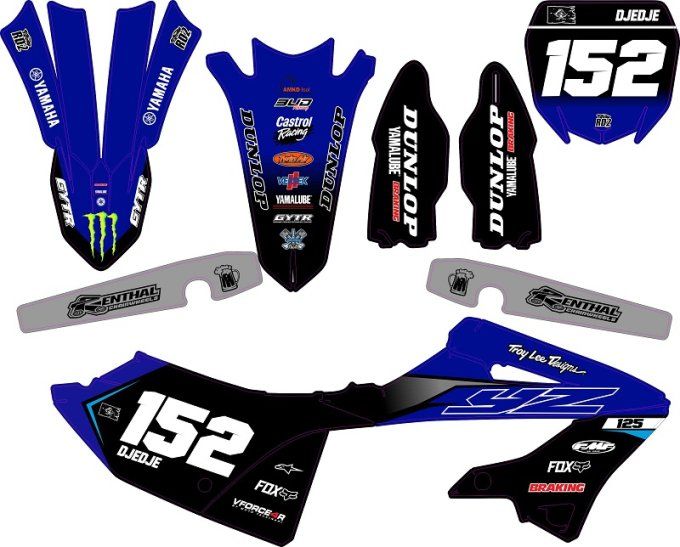 YZ 125-250 2022 - 2023 -2024 - 2025 - 2026 - yamaha - kit deco - graphics - rd2