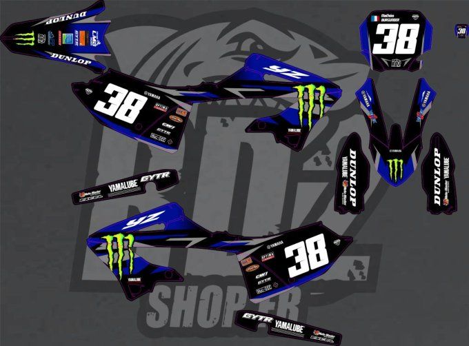 yz 125 - 250 - gytr - monster - kit deco - perso - 2026 - 2027 - 2025 - 2024 -2 023 - 2022-