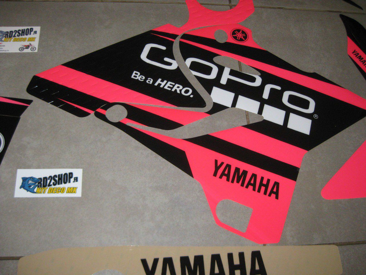 Kit Déco Rose Fluo Yamaha YZ 125 / 250 ( 2015 à 2021 )