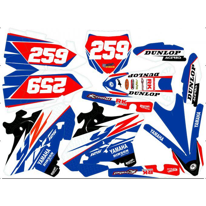 Kit déco Semi-perso YZ 125 / 250 ( 2002 à 2020)