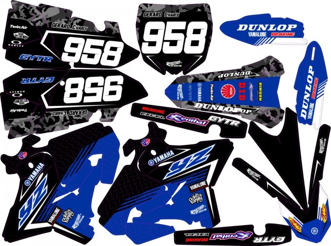 Kit déco Semi-perso YZ 125 / 250 ( 2020 , 2021 , 2022 , 2023) - 