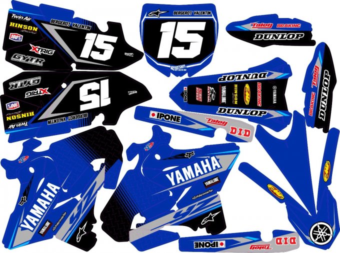 Kit déco Semi-perso yamaha YZ 125 / 250 ( 2002 à 2023 ) 