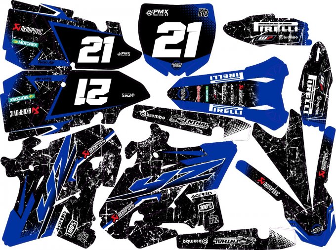 Kit déco Semi-perso YAMAHA YZ 125 / 250 ( 2002 à 2021)  -