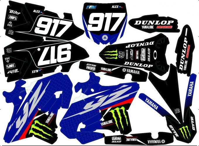 kit deco , graphics , yamaha yz , yz 125 , yz 250 , monster , rd2shop , 2020 - 2021 - 2022 - 2023