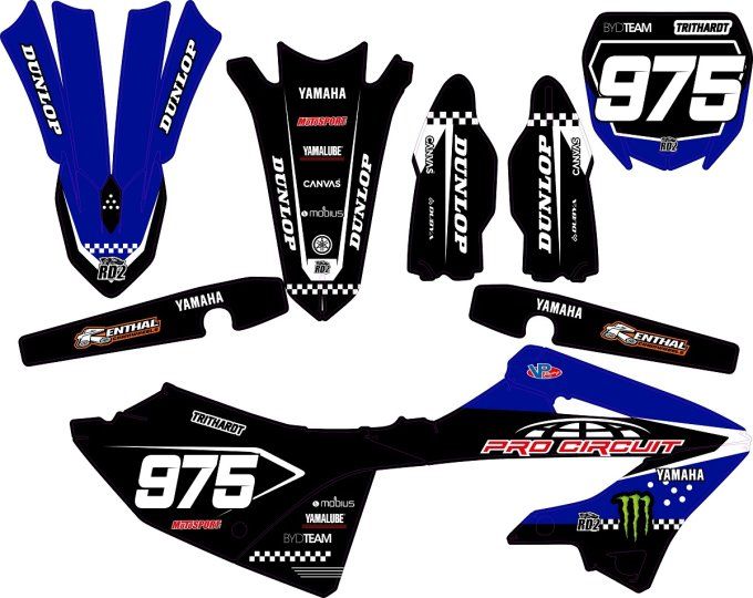 kit deco - graphics - yz 125 2022 - yz 125 2023 - yz 250 2022 - yz 2023 - rd2shop