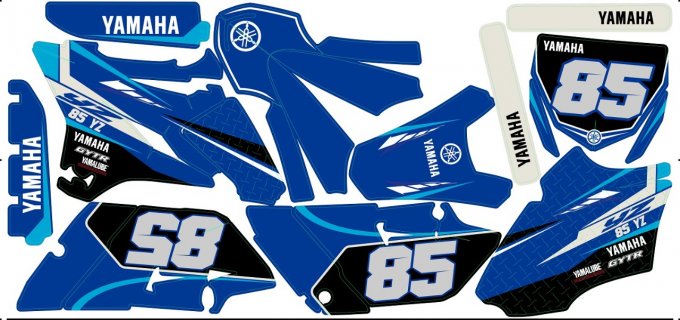 Kit déco Semi-perso  YAMAHA YZ 85 - 2019 - 2020 - 2021 - 2022 - 2023 - rd2shop